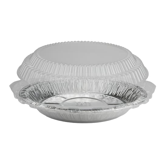 Silver Lining by Durable Packaging Foil Pie Pans with Dome Lids, 2ct.